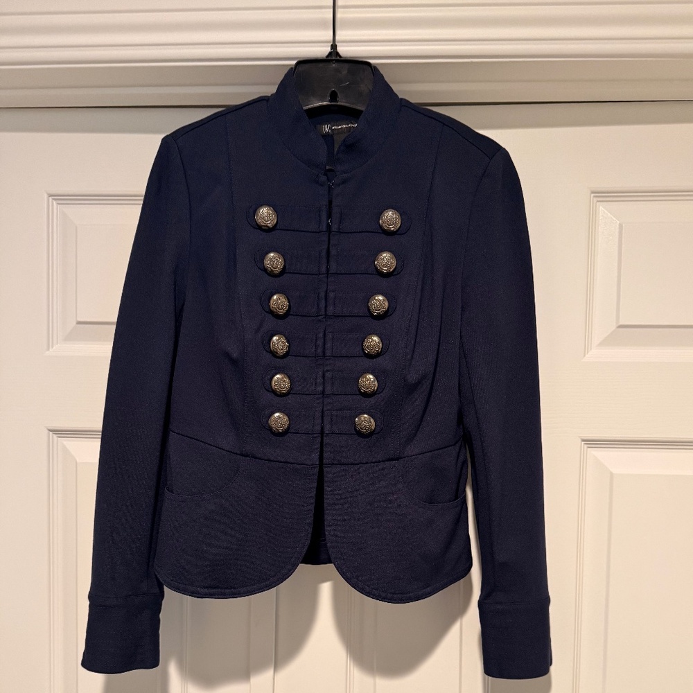INC Navy Military Style Jacket--Size Small